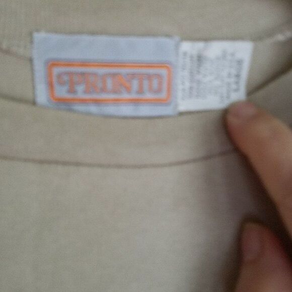 Tan Tee Shirt with Longer Sleeves Size L - Picture 4 of 6